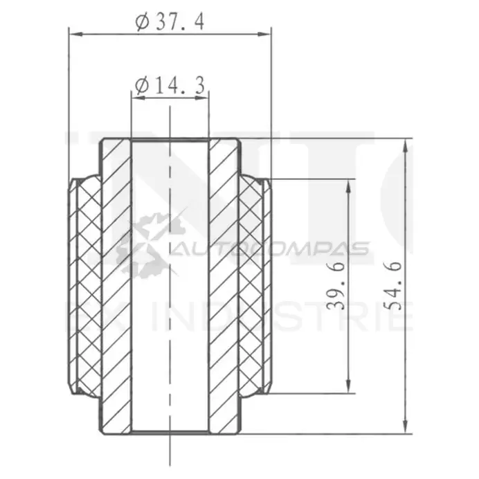 Сайлентблок нижний задней цапфы UNIO 8EXW B19 RMP-20127 1441318143