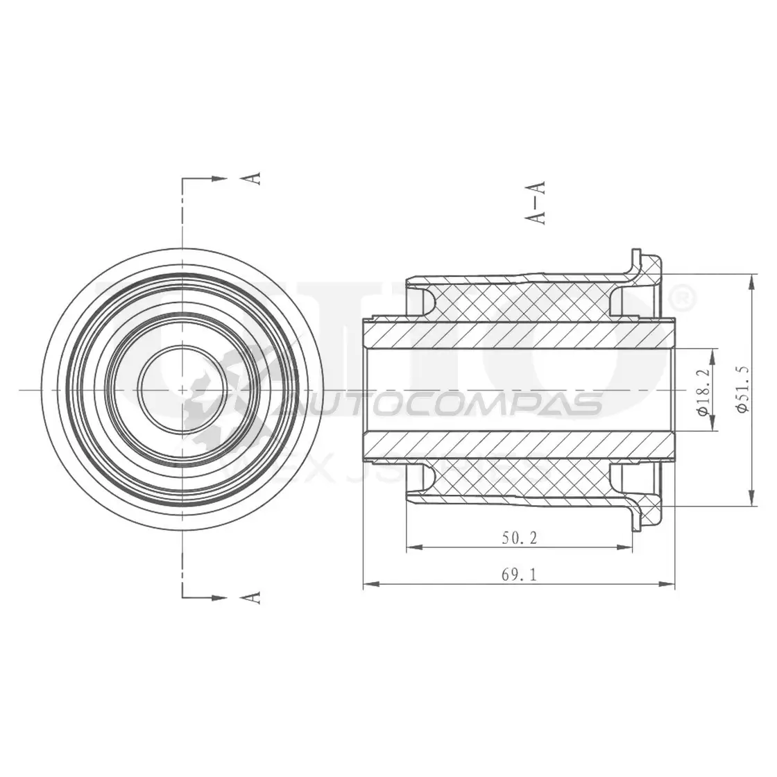 Сайлентблок переднего нижнего рычага UNIO RMP-20571 AA7 L0A0 1441318170
