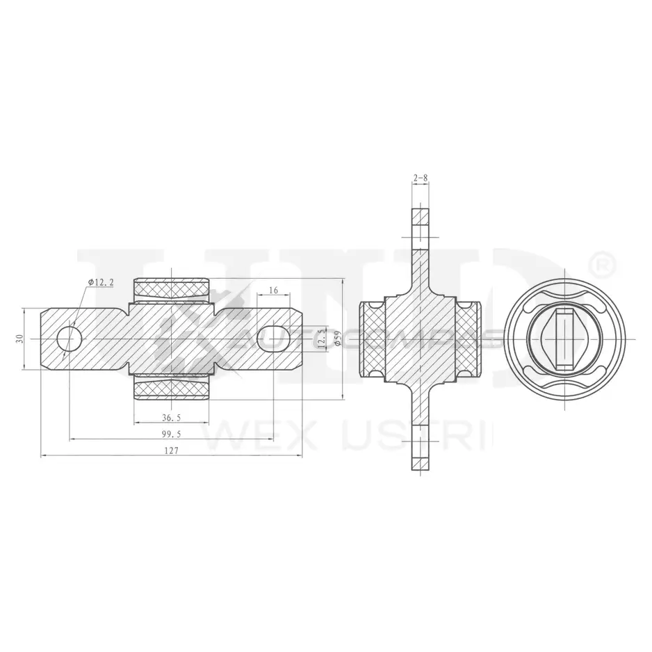 Сайлентблок передний заднего продольного рычага UNIO I ZK9N 1441318212 RMP-20233