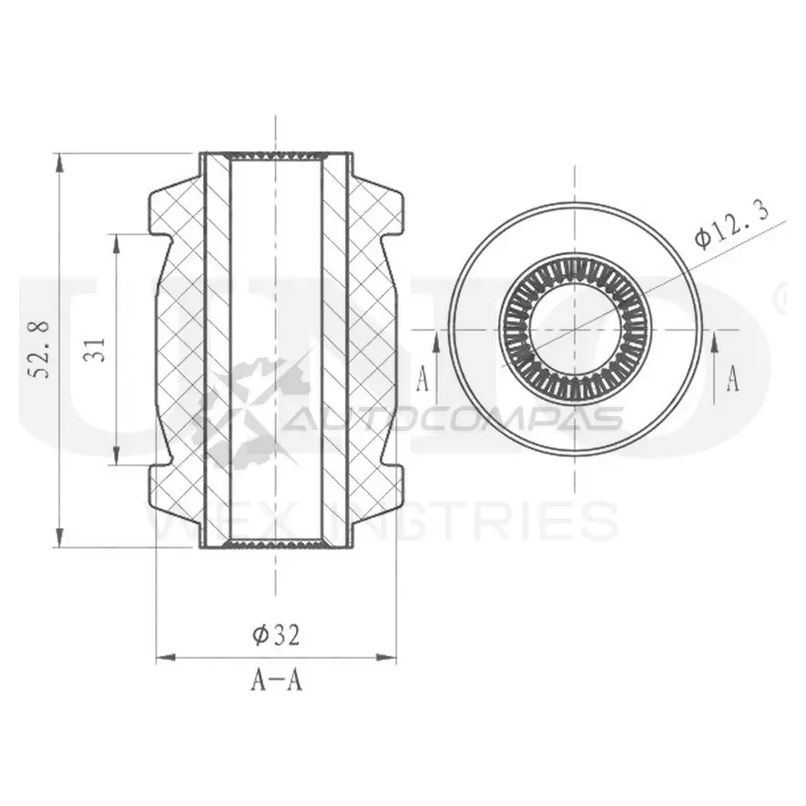 Сайлентблок передний переднего нижнего рычага UNIO RMP-20529 Q 1BRR 1441318304