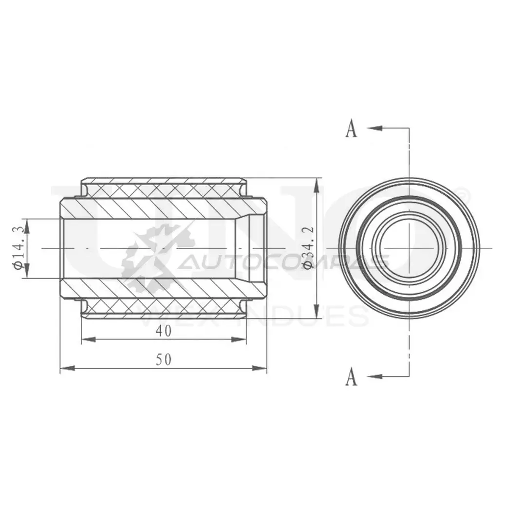 Сайлентблок цапфы UNIO RMP-20375 DB 4B0N 1441318340
