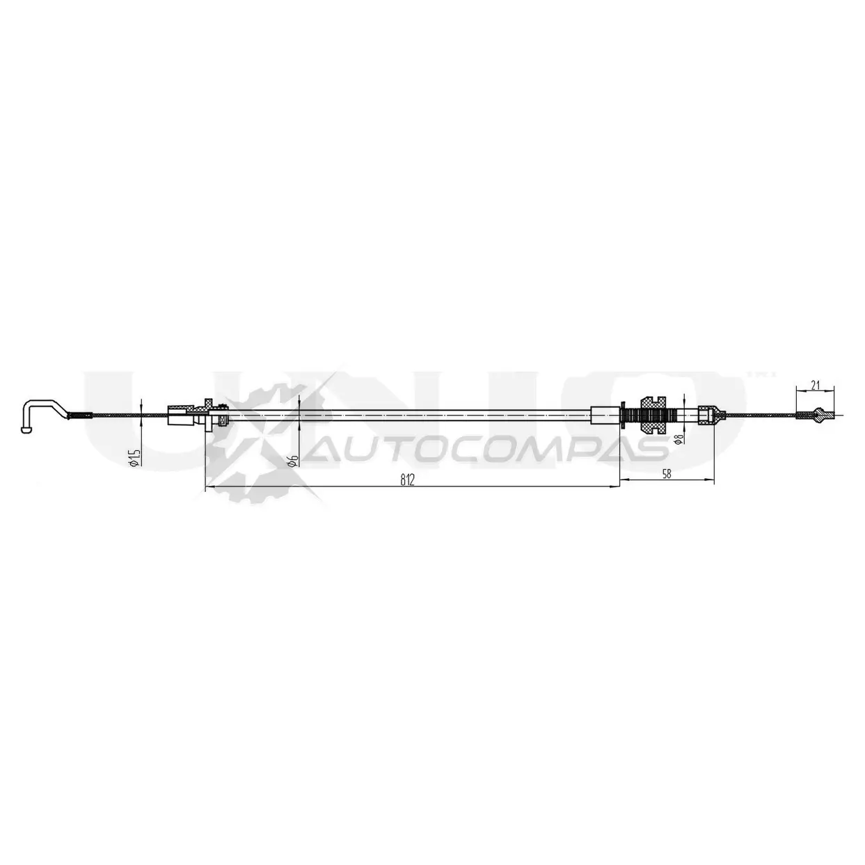 Трос газа UNIO 1441318964 G7B 0C2 CAB-40002