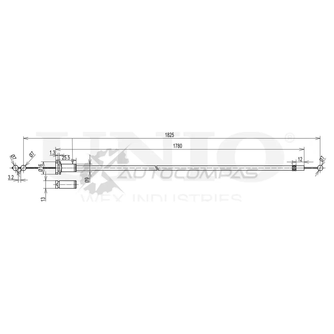 Трос замка капота UNIO 1441318971 CAB-30002 GZ5TM F
