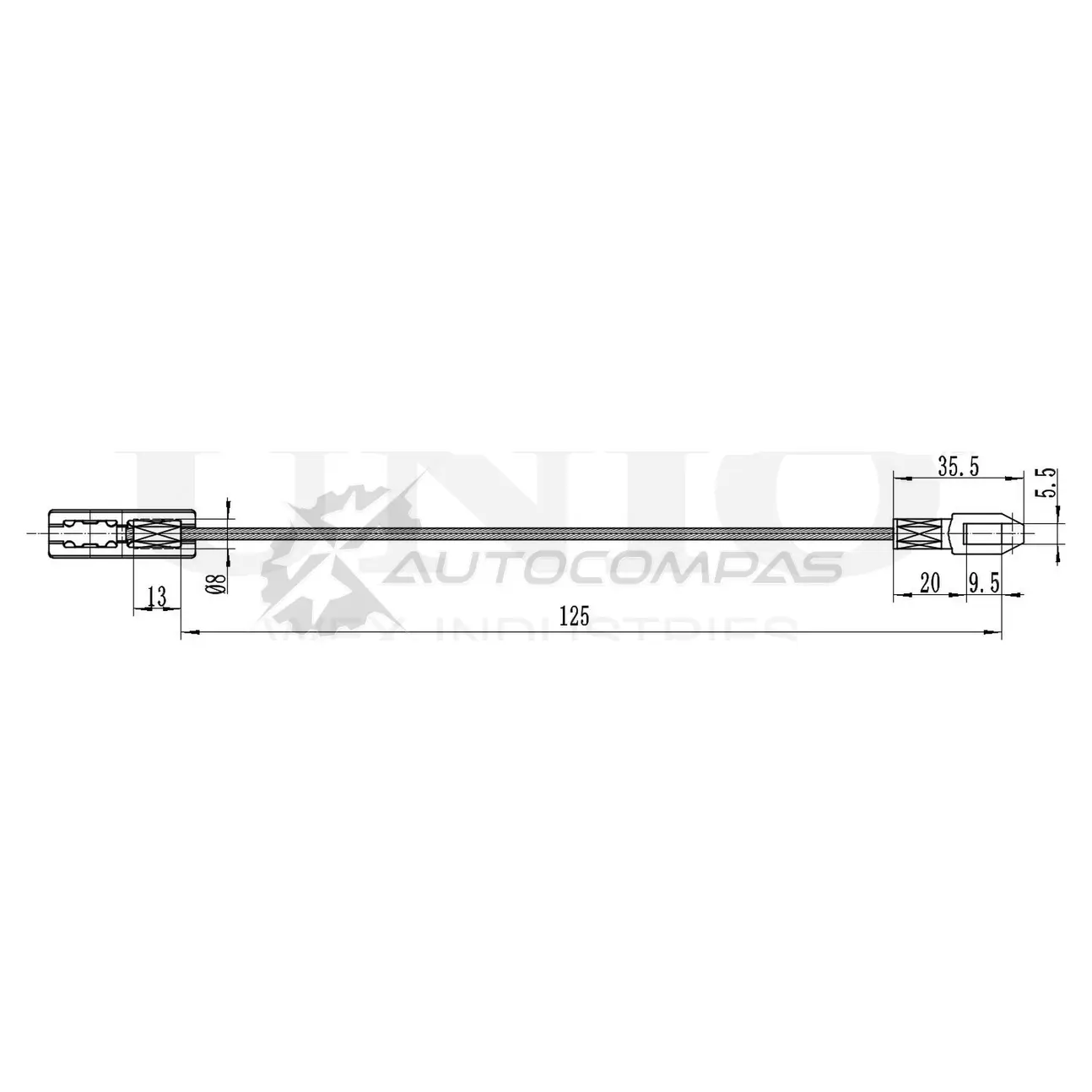 Трос стояночного тормоза UNIO CAB-60064 KX BRY 1441318982
