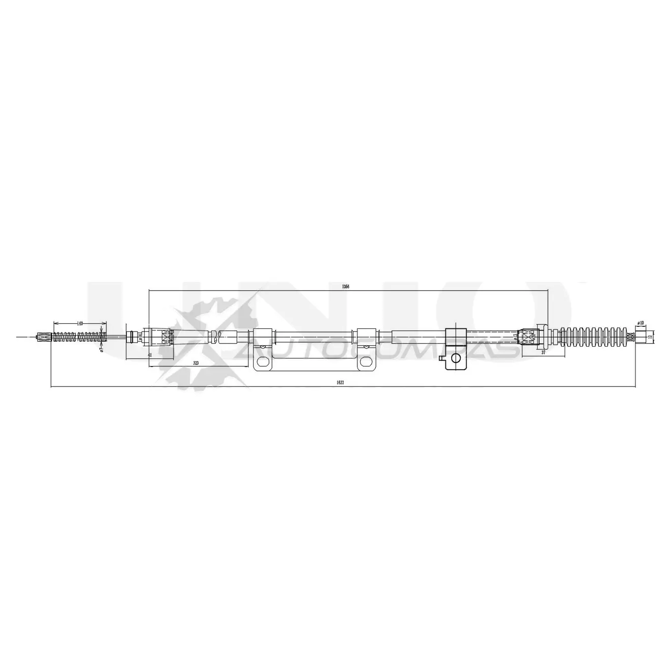 Трос стояночного тормоза правый UNIO TL 4OQ CAB-60082 1441319052