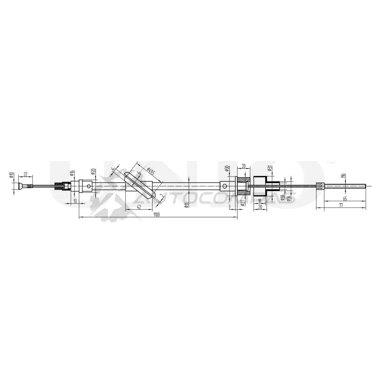 Трос сцепления UNIO 1441319059 CAB-20003 A8HTG 8