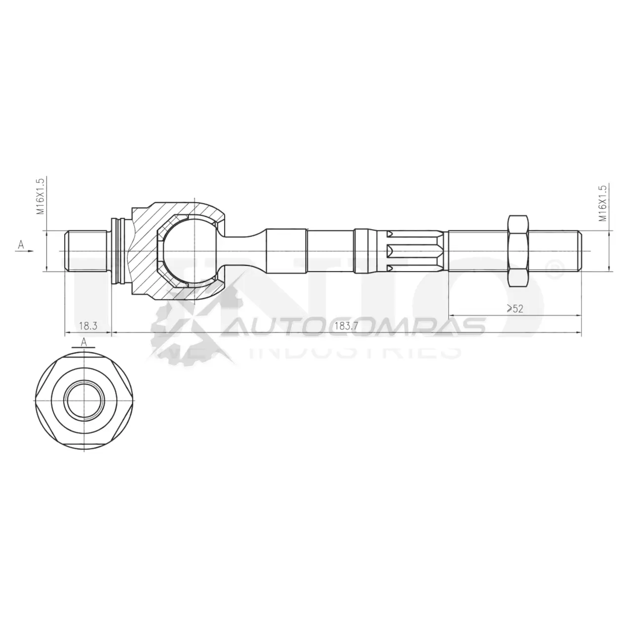Тяга рулевая UNIO 1441319073 7XKM 2 SSP-30047