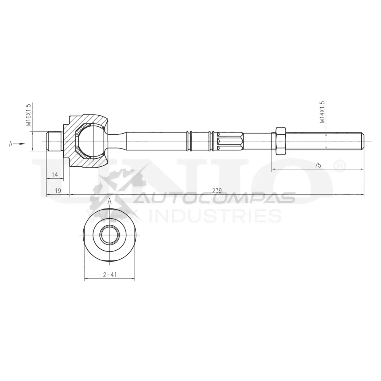 Тяга рулевая UNIO 1441319107 E MDKB SSP-30051