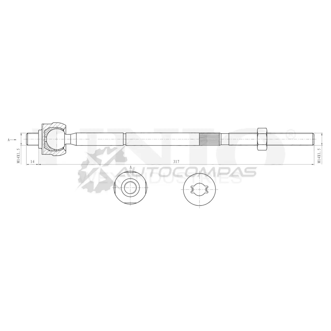 Тяга рулевая UNIO E F9X2JL 1441319112 SSP-30086