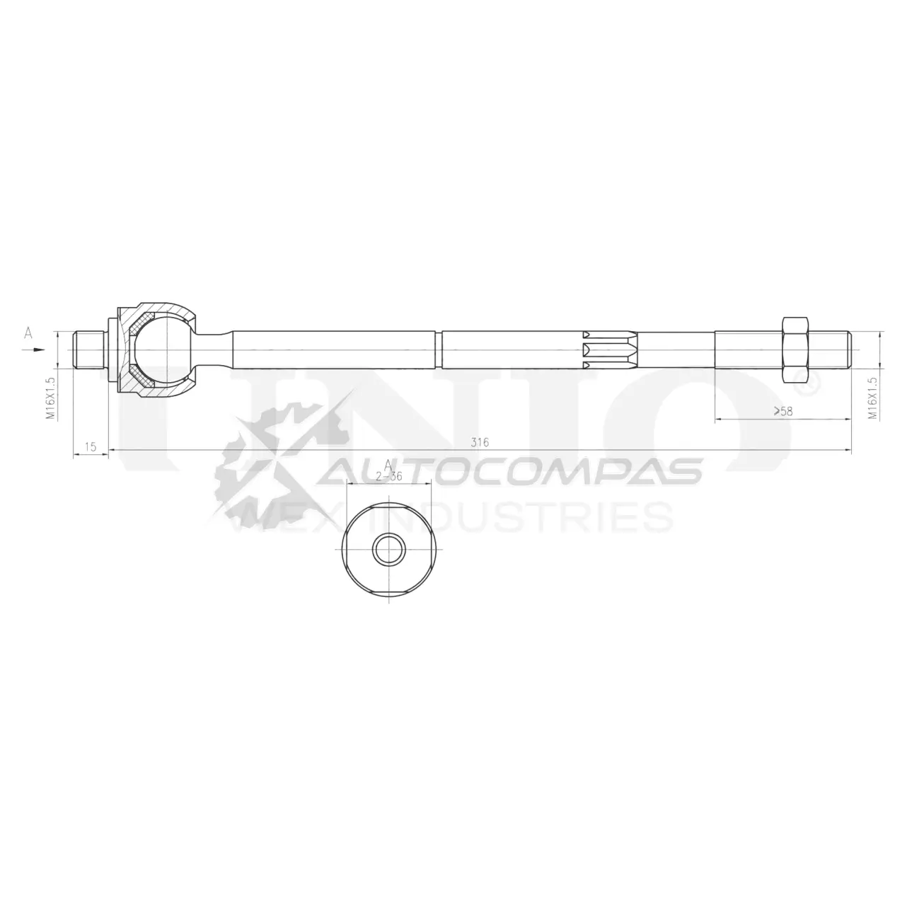 Тяга рулевая UNIO HSNY RJ 1441319134 SSP-30039