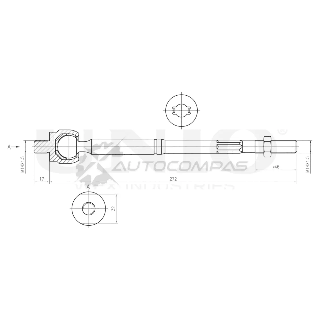 Тяга рулевая UNIO ELS NA9V SSP-30002 1441319155