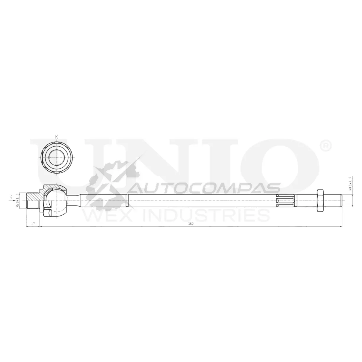 Тяга рулевая правая UNIO SSP-30064 ATA6G I 1441319168