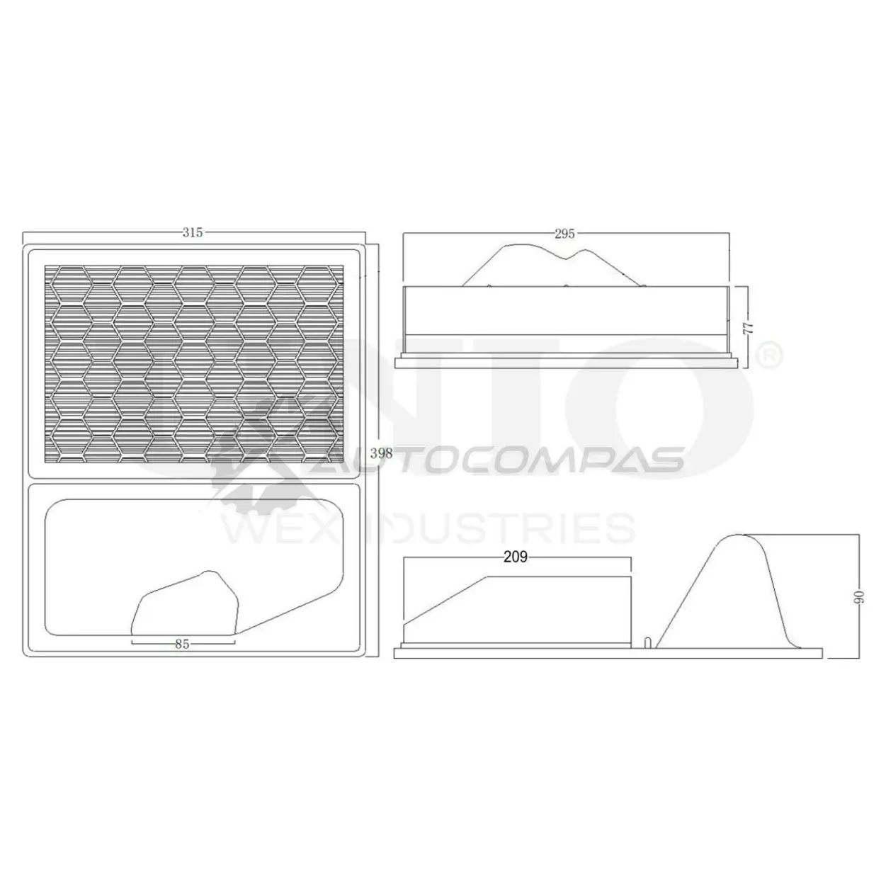 Фильтр воздушный UNIO FLT-10210 82QC F 1441319260