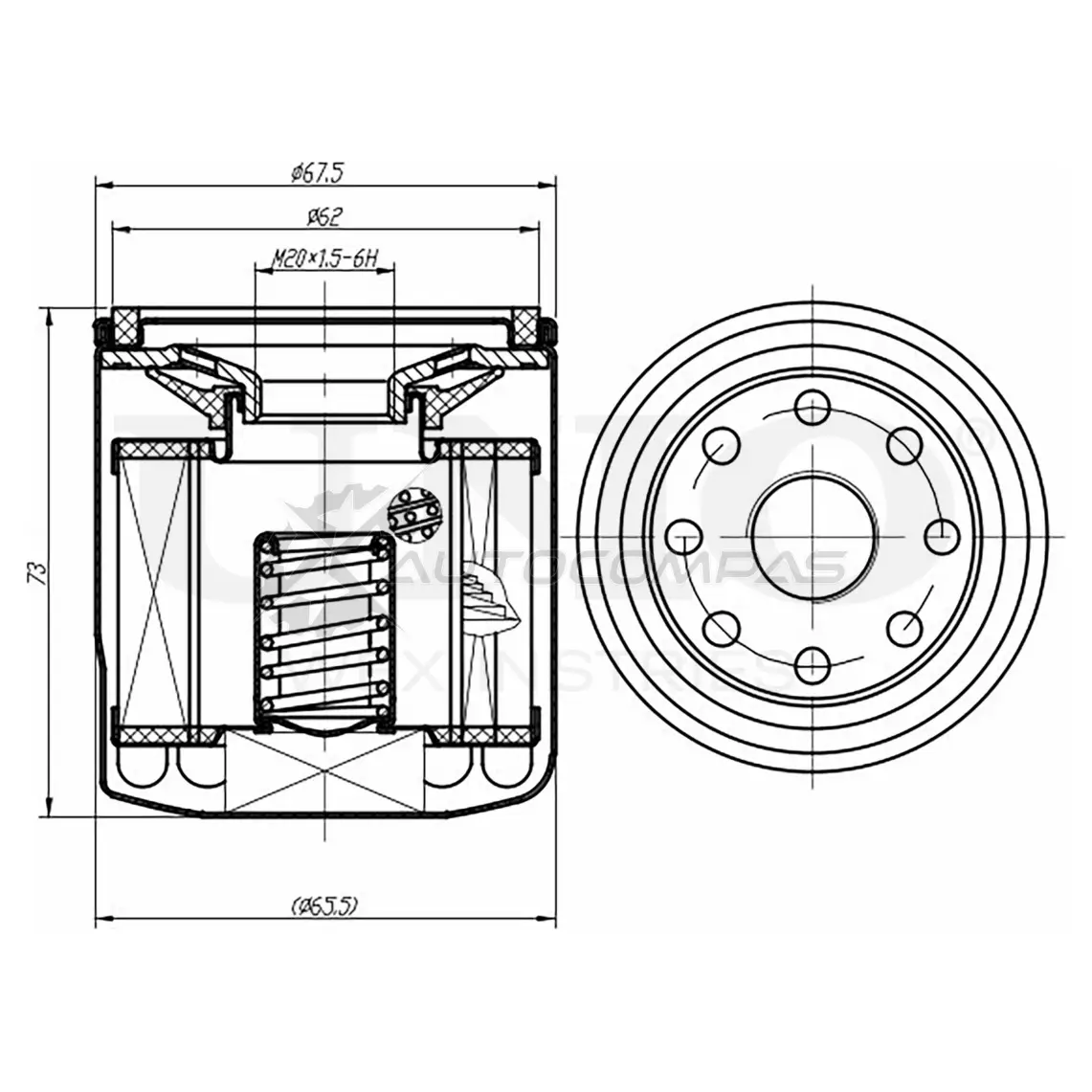 Фильтр масляный UNIO K1W74 W 1441319483 FLT-20071