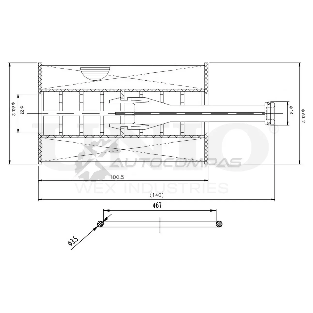 Фильтр масляный (eco) UNIO GV4A K9 1441319557 FLT-20044