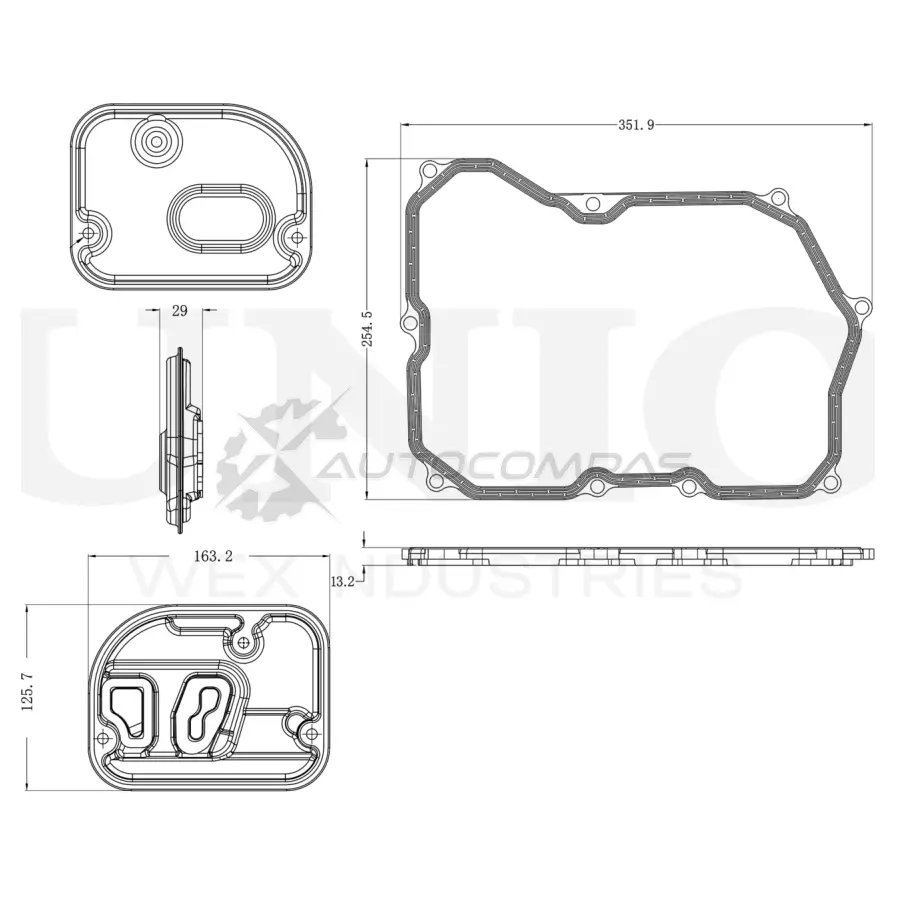 Фильтр масляный АКПП (с прокладкой) UNIO KWI WV 1441319582 FLT-30014