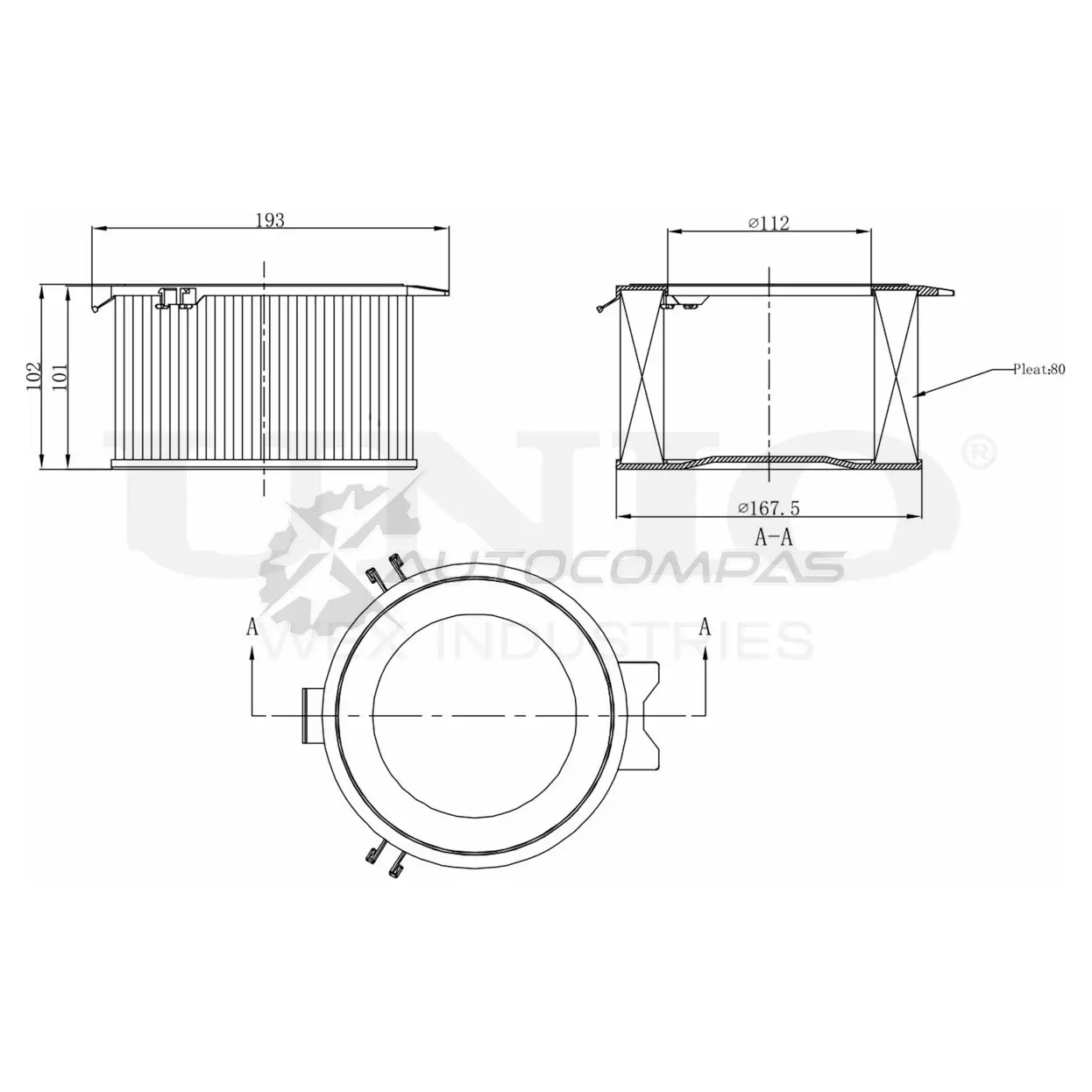 Фильтр салонный UNIO FLT-40007 QS45 AYG 1441319616