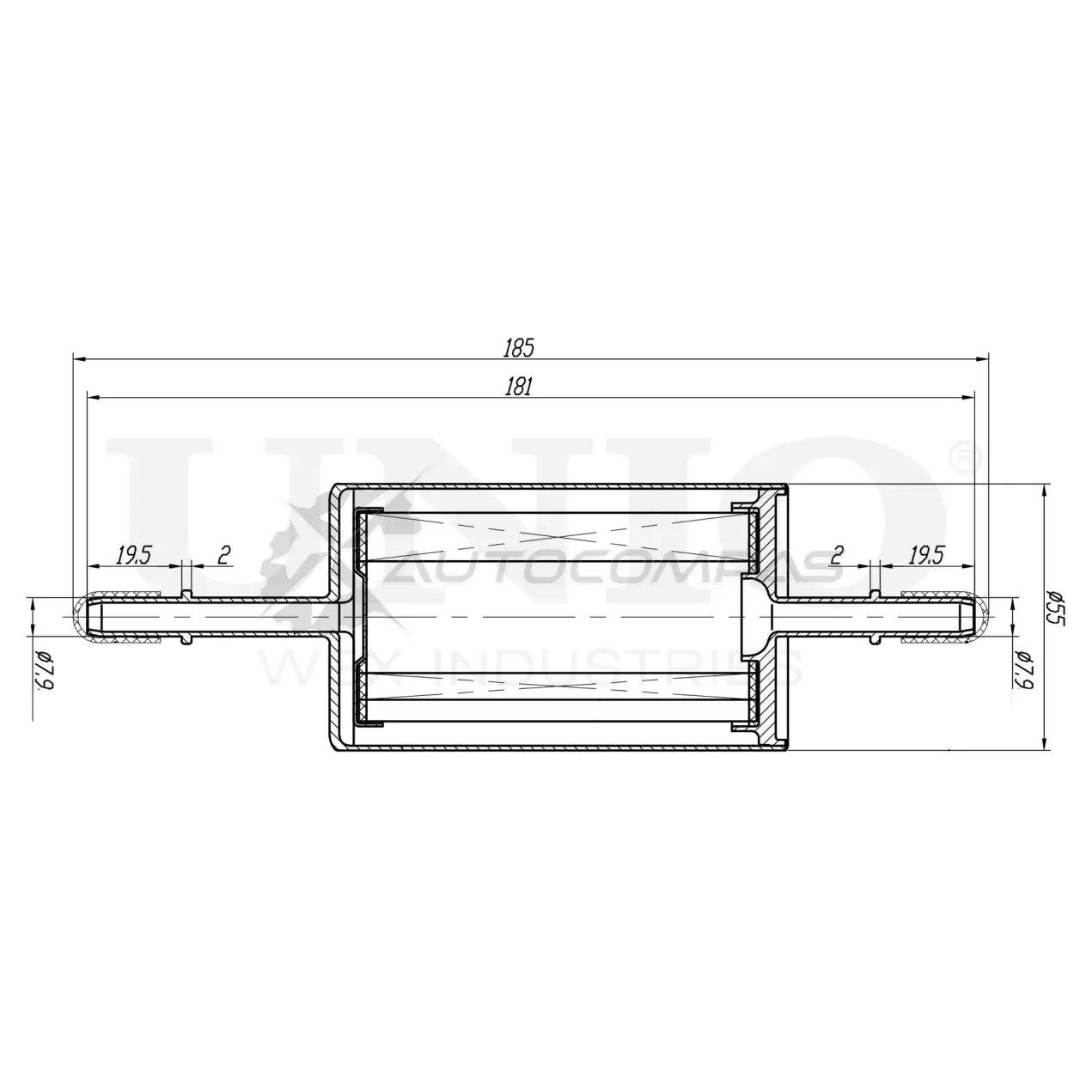 Фильтр топливный UNIO FLT-55018 FA LWLB 1441319857 изображение 1