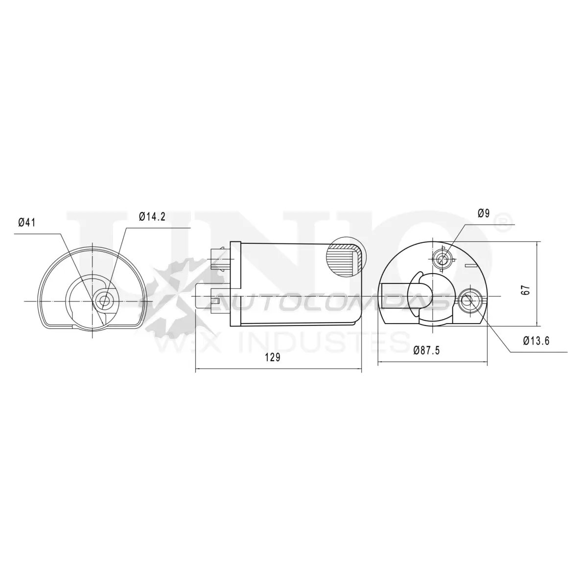 Фильтр топливный UNIO 1441319916 XLD0P5 O FLT-55027