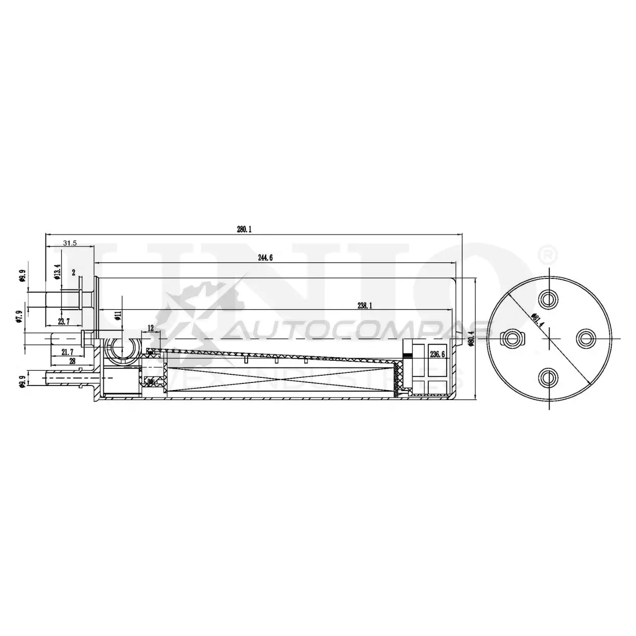 Фильтр топливный UNIO 1441319920 5 TZK9Z FLT-50036