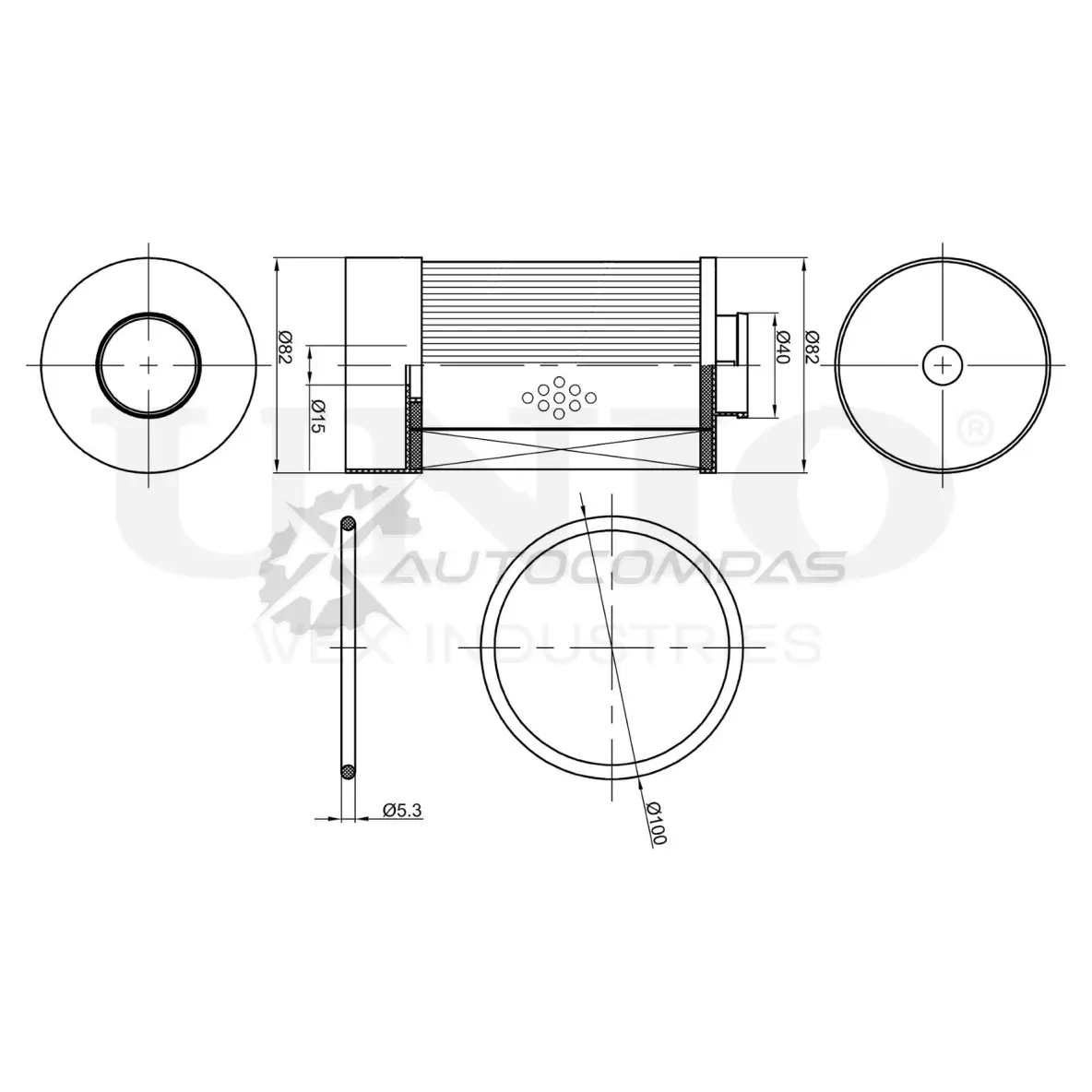 Фильтр топливный (eco) UNIO 1441319933 FLT-50030 DS16 NN