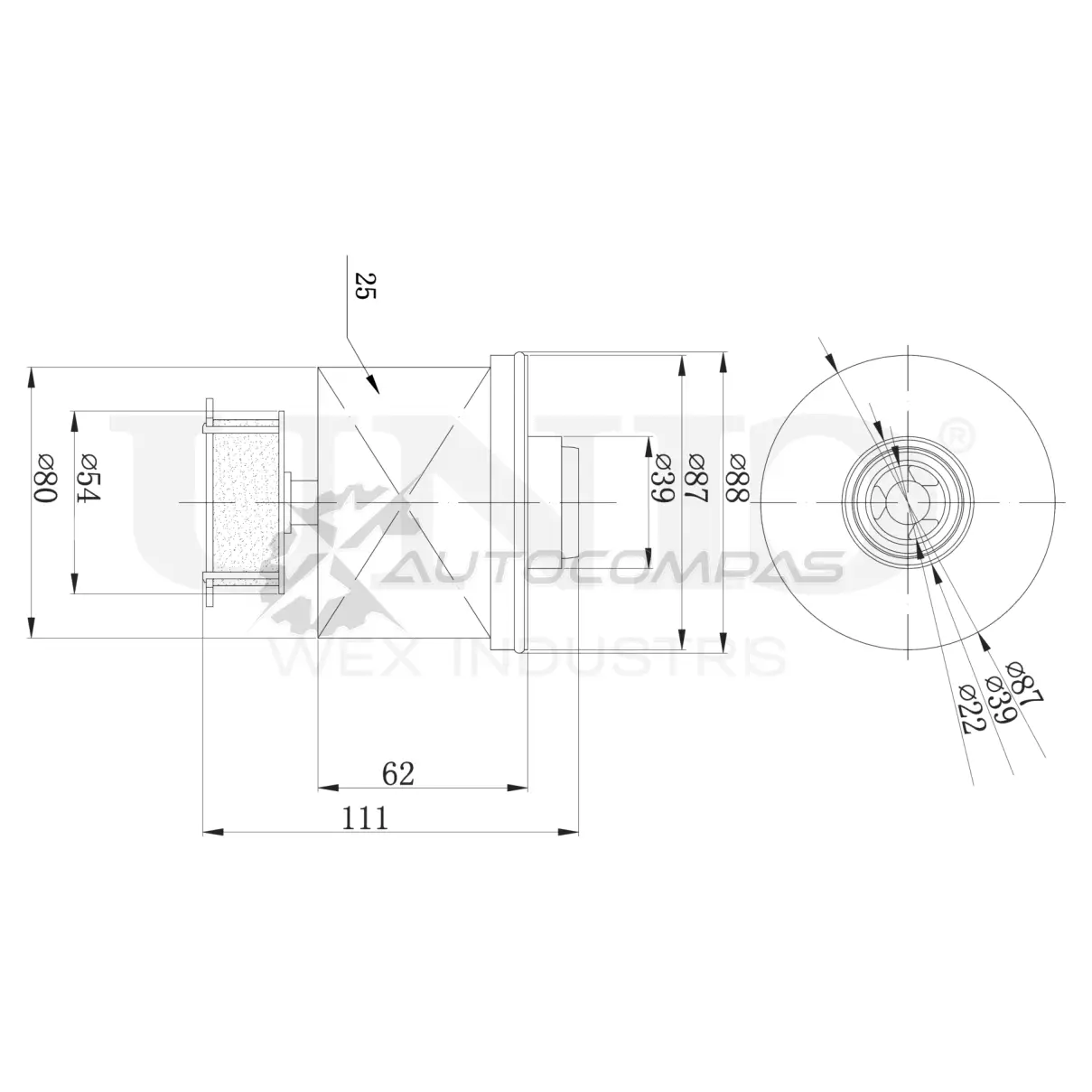 Фильтр топливный (eco) UNIO FLT-50049 8MFZX K 1441319937