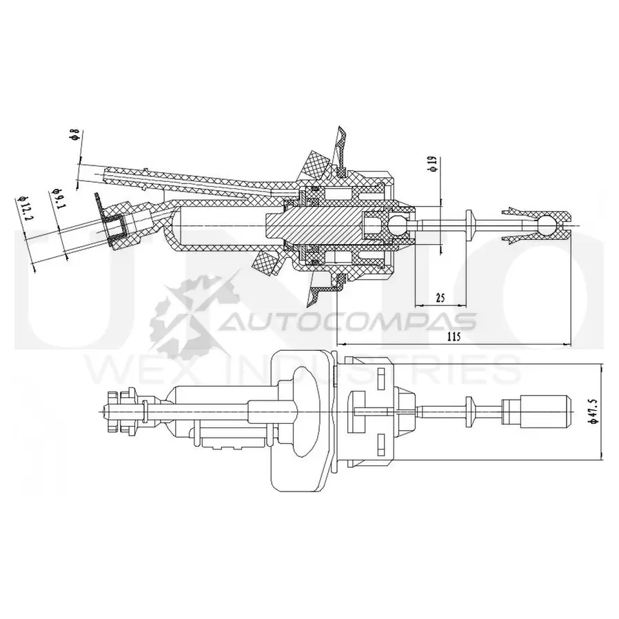 Цилиндр сцепления главный UNIO TT8X 2C 1441319941 BRC-10011