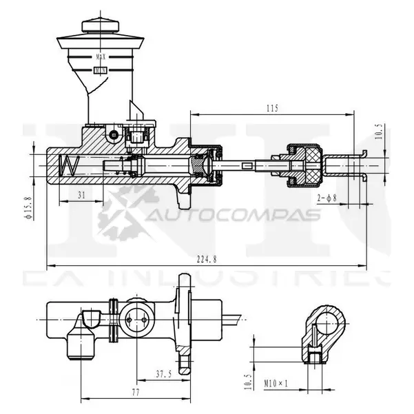 Цилиндр сцепления главный UNIO 1441319954 BRC-10005 TTPAG XA