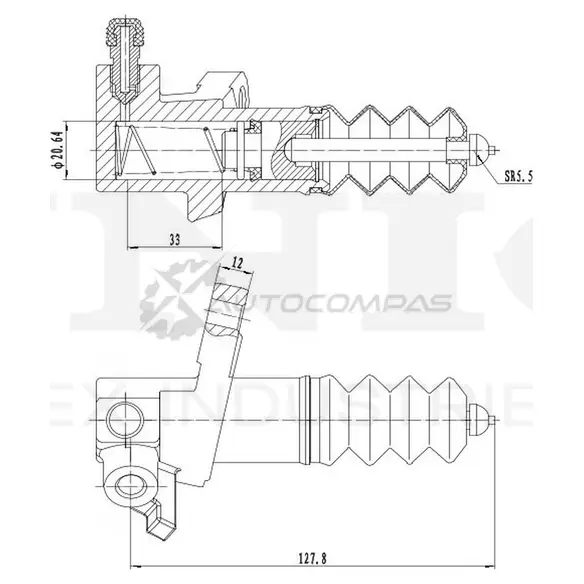 Цилиндр сцепления рабочий UNIO BRC-10505 8SW SQ5 1441319967
