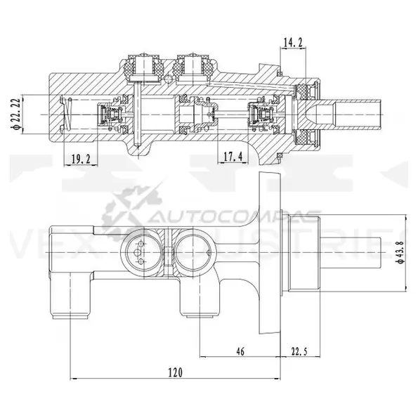Цилиндр тормозной главный UNIO E186 3Z5 BRC-20004 1441319977