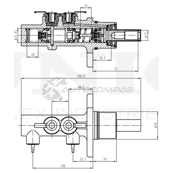 Цилиндр тормозной главный UNIO BRC-20005 OCHKV B 1441319978