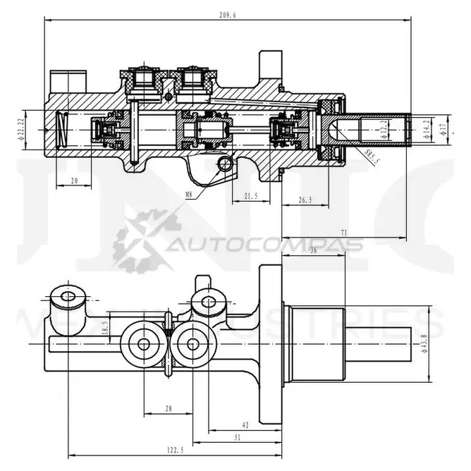 Цилиндр тормозной главный UNIO BRC-20006 1441319979 BG XNVBB
