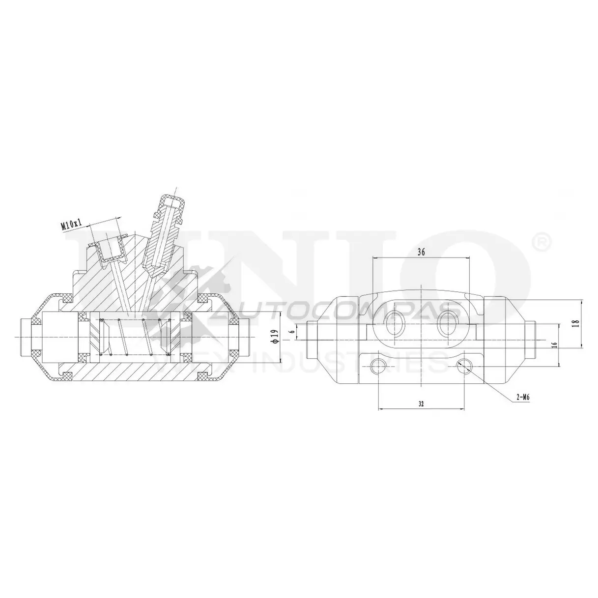 Цилиндр тормозной колесный UNIO BRC-20585 1441319984 MWEH RXQ