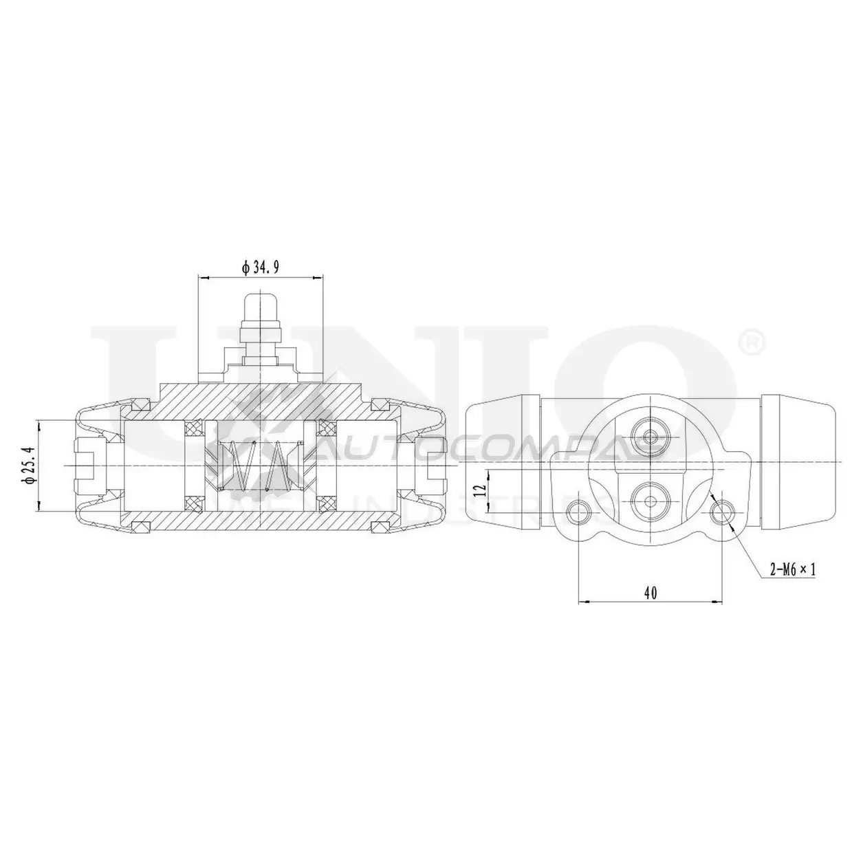 Цилиндр тормозной колесный UNIO 1441319989 BRC-20582 UES1KQ C изображение 0