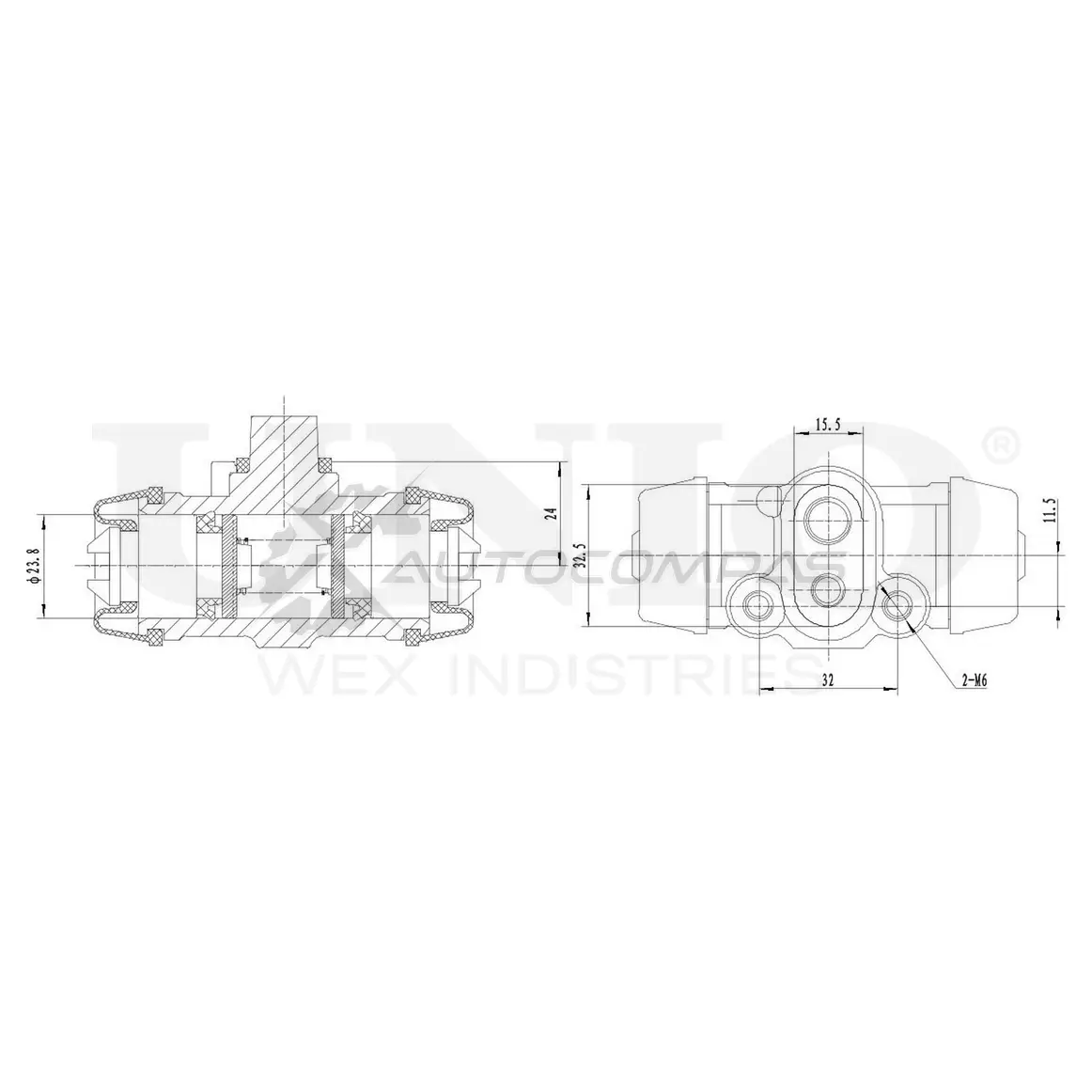 Цилиндр тормозной колесный UNIO 1441320003 BRC-20532 0I3X N изображение 0