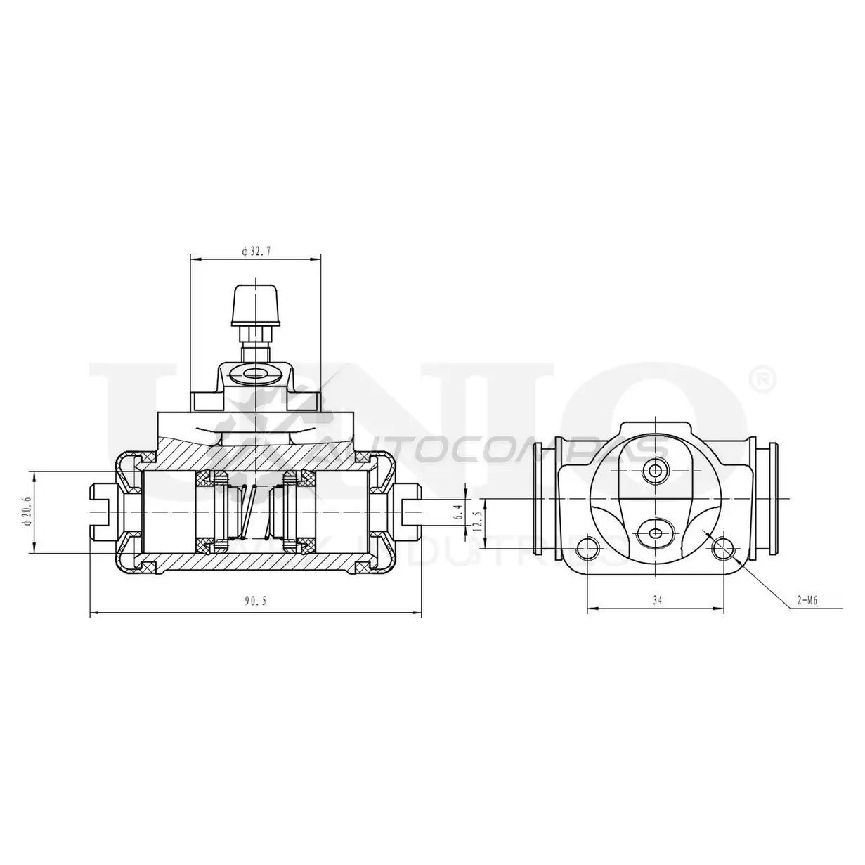 Цилиндр тормозной колесный UNIO BRC-20580 1441320008 HS I9TO