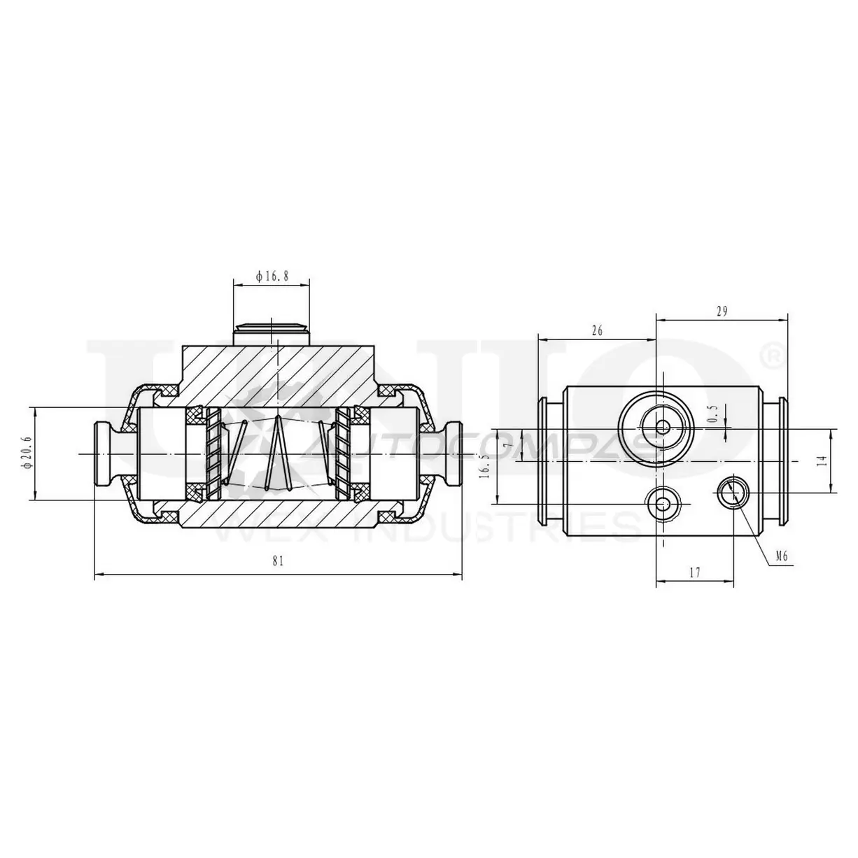 Цилиндр тормозной колесный UNIO 0 MTX3Q 1441320012 BRC-20576
