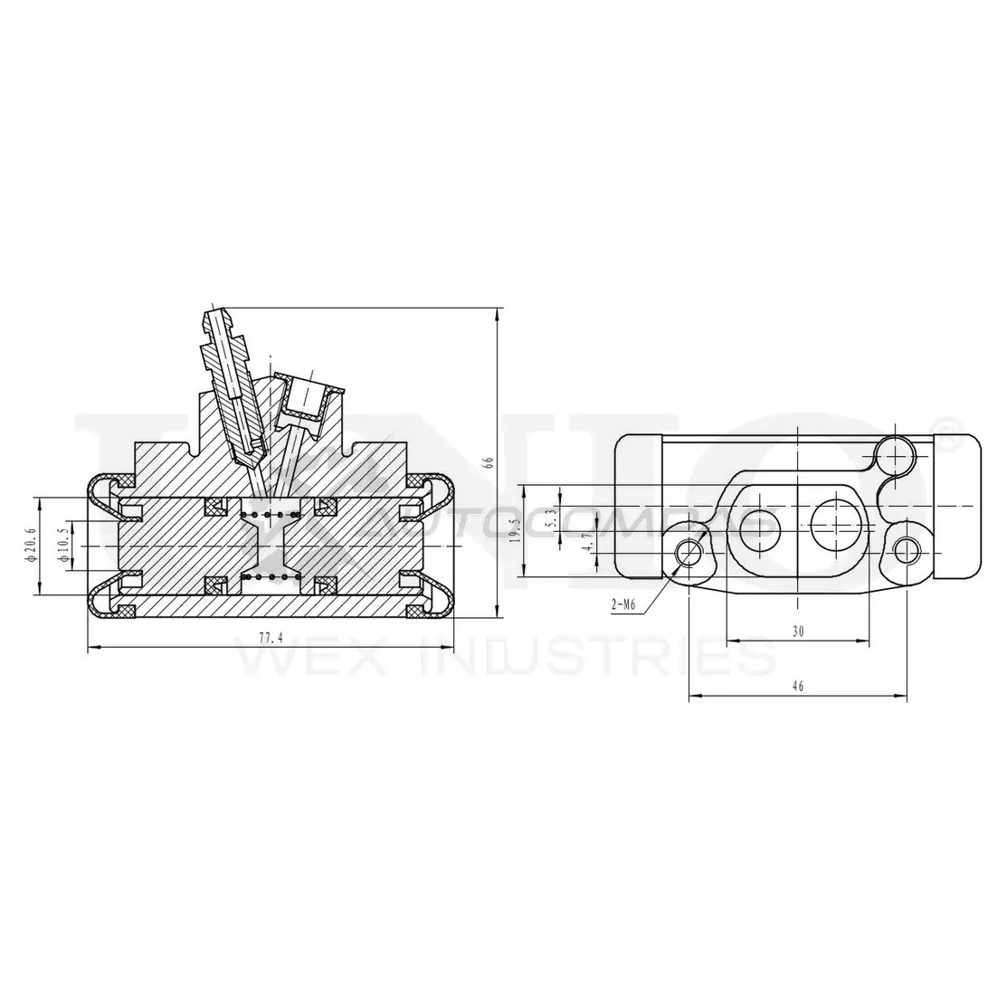 Цилиндр тормозной колесный UNIO BRC-20542 1441320015 4 A56RP
