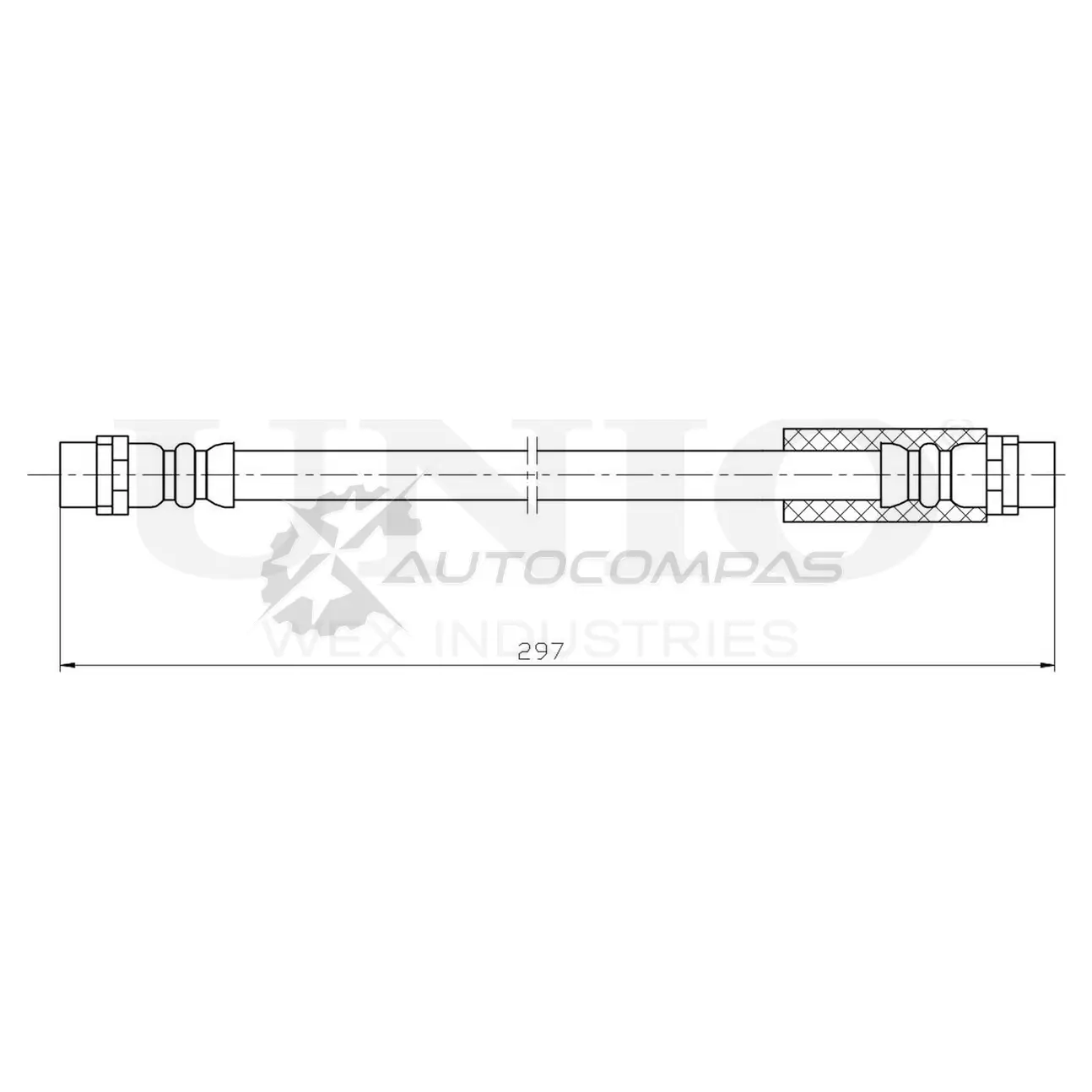 Шланг тормозной задний UNIO 7JN OPS 1441320102 BRH-10017