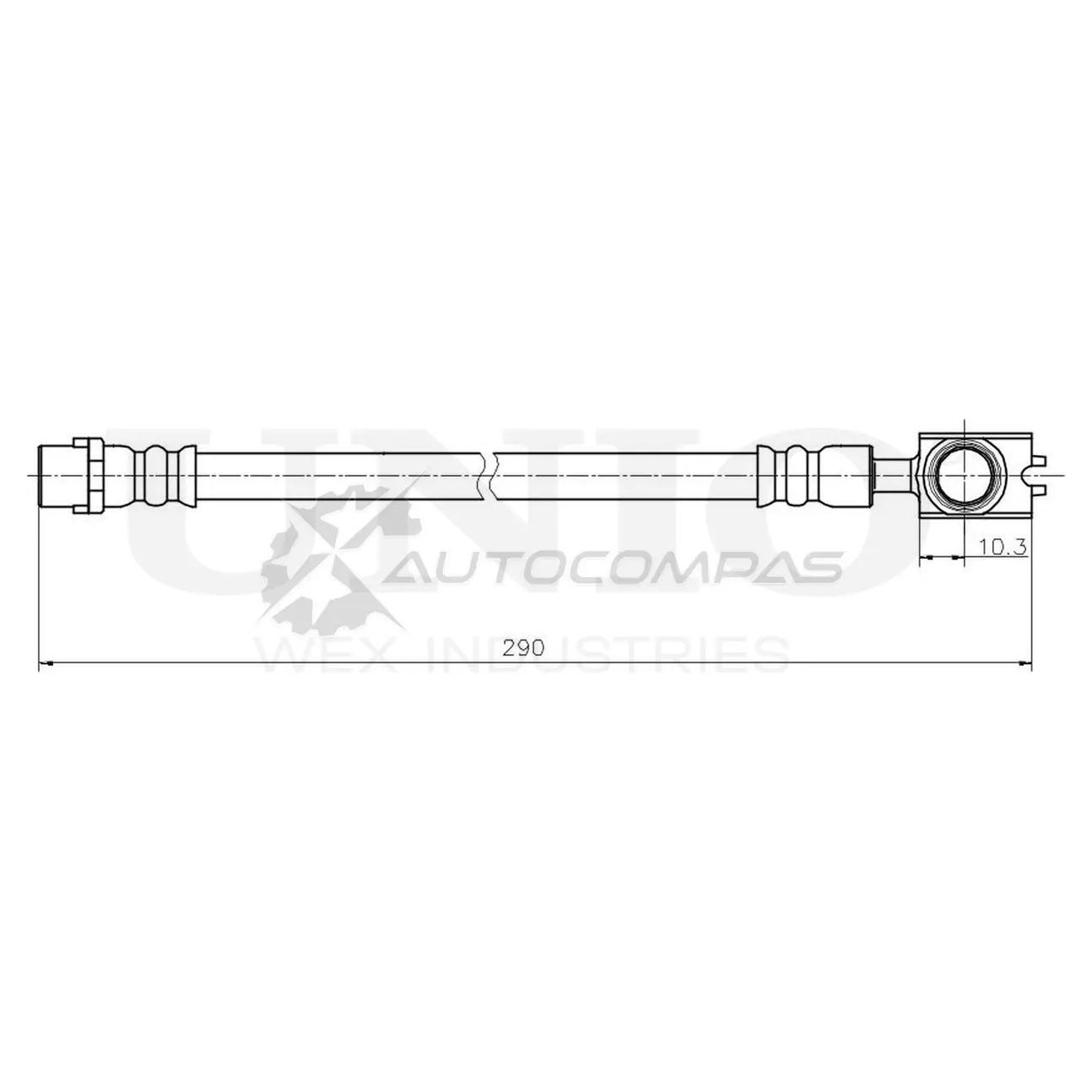 Шланг тормозной задний UNIO 6MI8Q E 1441320103 BRH-10056