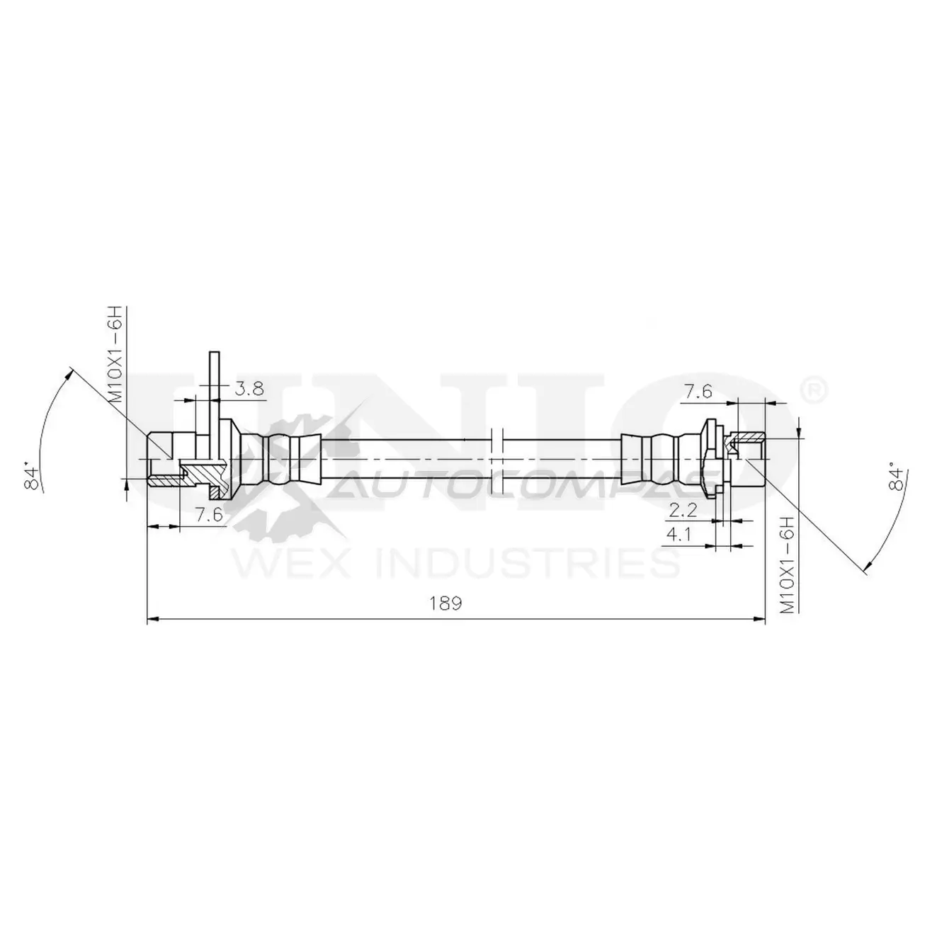 Шланг тормозной задний левый UNIO 1441320111 8LRTD J2 BRH-10103