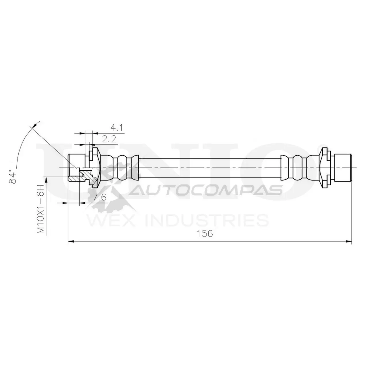 Шланг тормозной задний правый UNIO NC3N 4 1441320122 BRH-10102