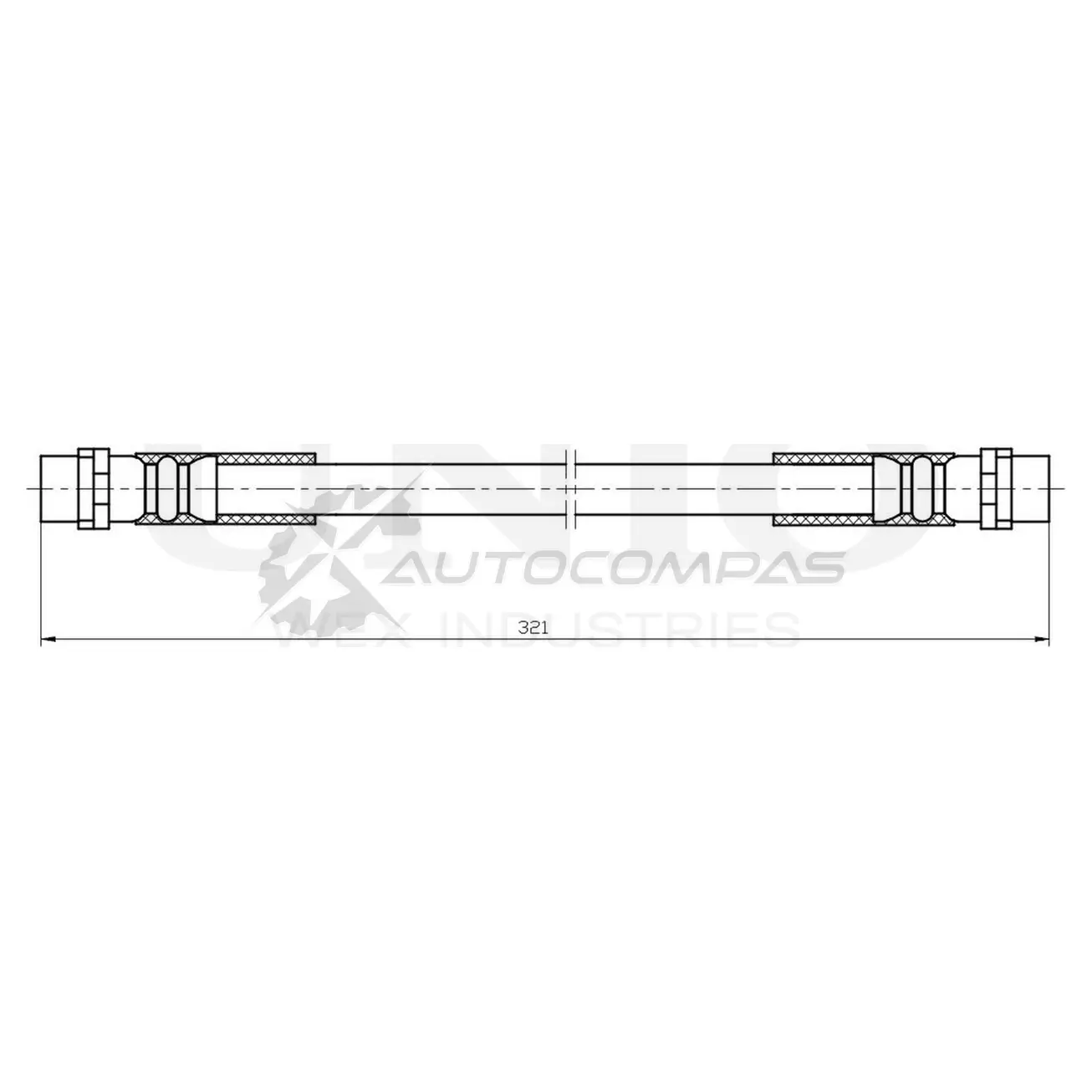 Шланг тормозной передний UNIO NL6BC I8 BRH-10013 1441320138