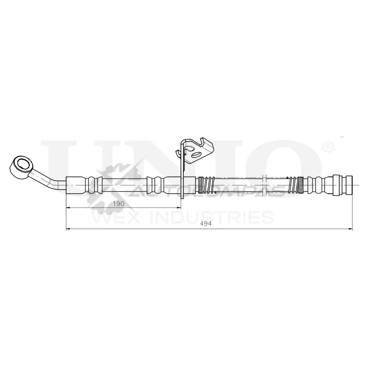 Шланг тормозной передний правый UNIO 1441320186 BRH-10072 NA TOS