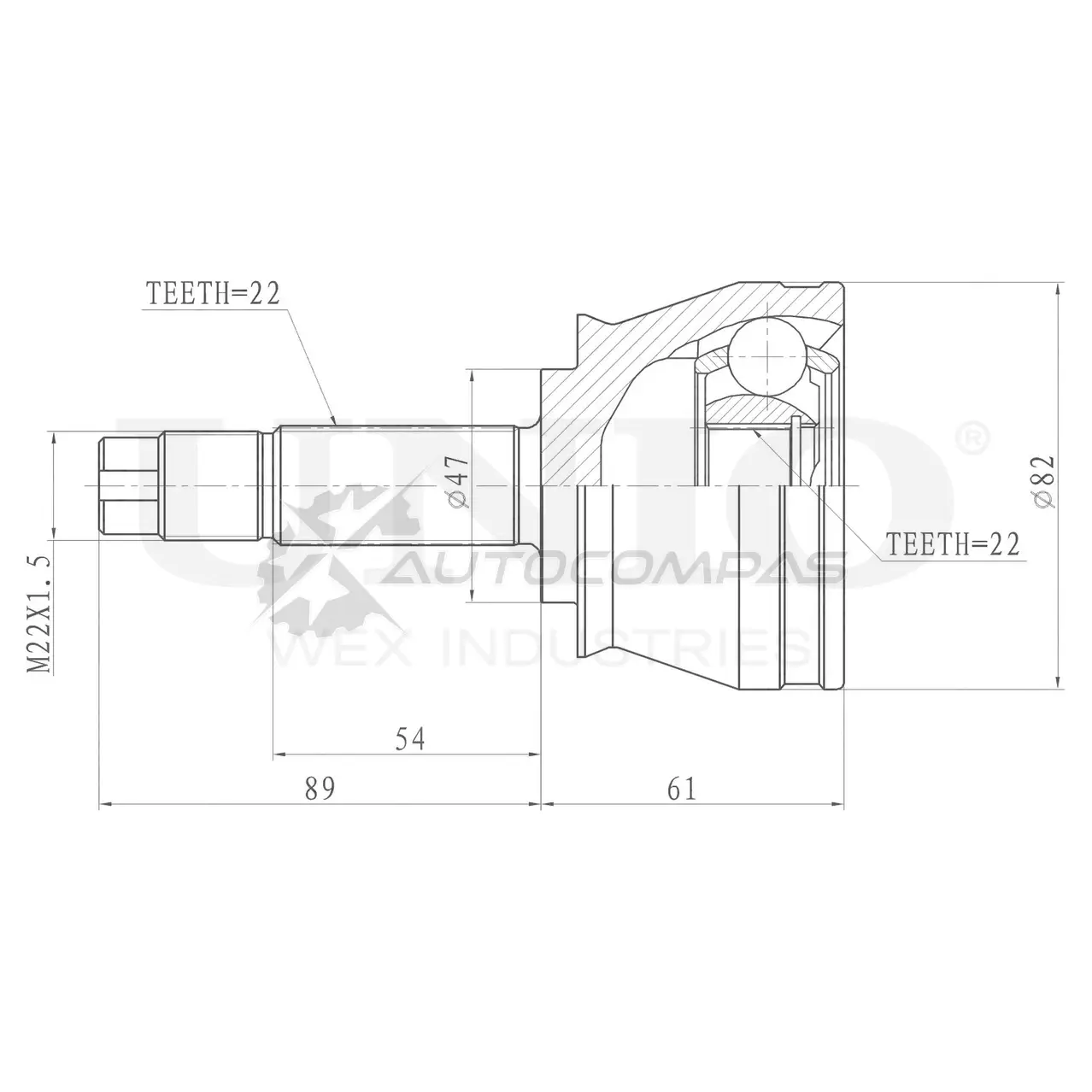 ШРУС внешний UNIO KLWSF KZ CVJ-20020 1441320203