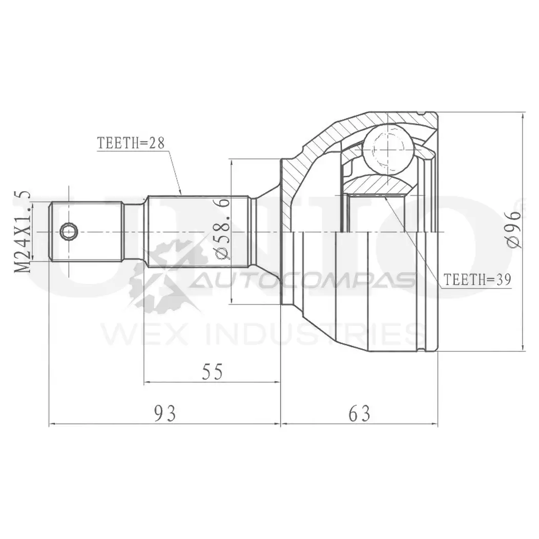 ШРУС внешний UNIO M9RZ6 Z 1441320259 CVJ-20232 изображение 0
