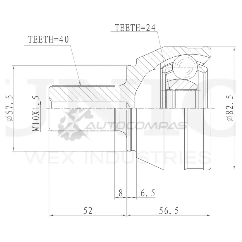 ШРУС внешний UNIO CVJ-20331 1441320356 AS4 ZFRF