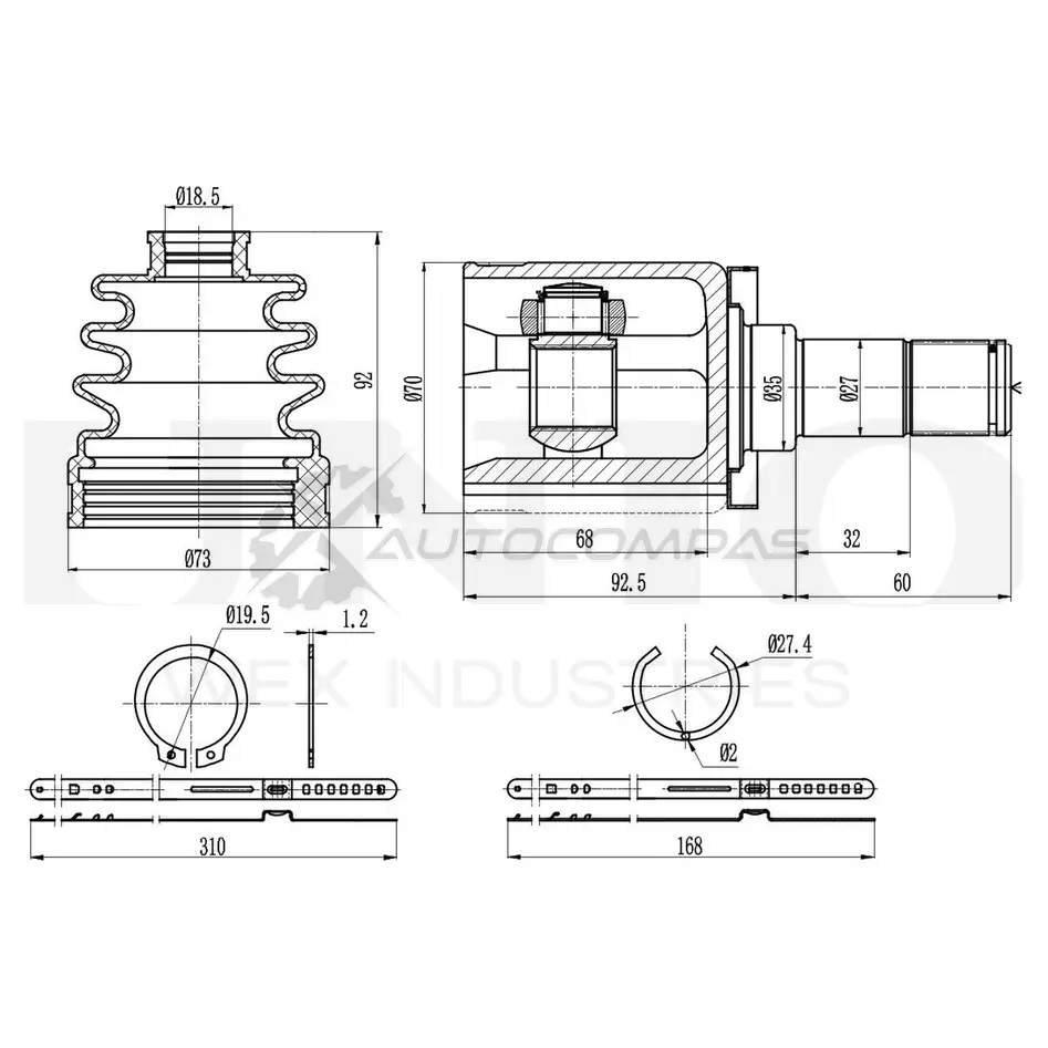 ШРУС внутренний UNIO CVJ-30164 I LTG9W 1441320562