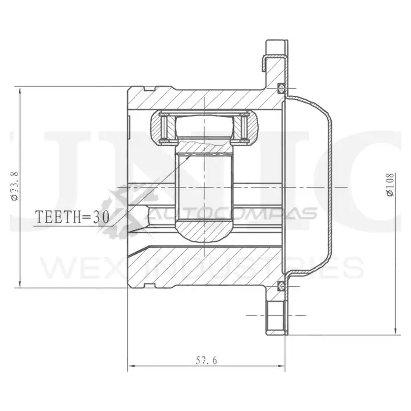 ШРУС внутренний UNIO PSH ZH73 1441320563 CVJ-30031