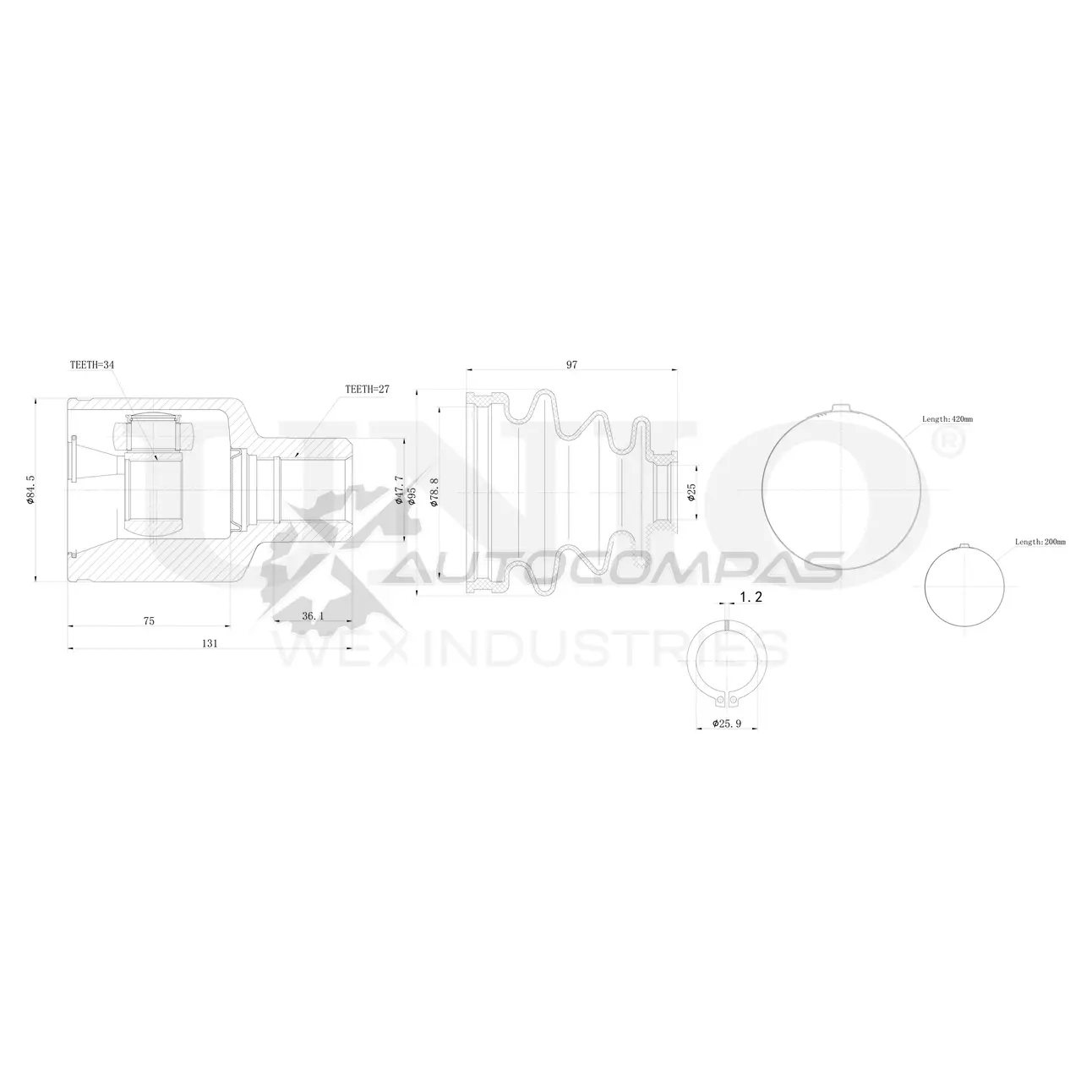 ШРУС внутренний UNIO 1441320605 8NRP MU CVJ-30064
